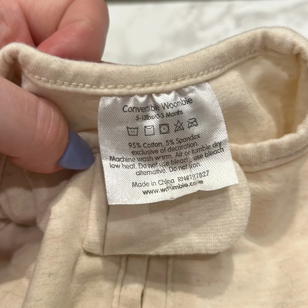 Woombie Beige Cream Convertible Swaddle - Picture 5 of 7